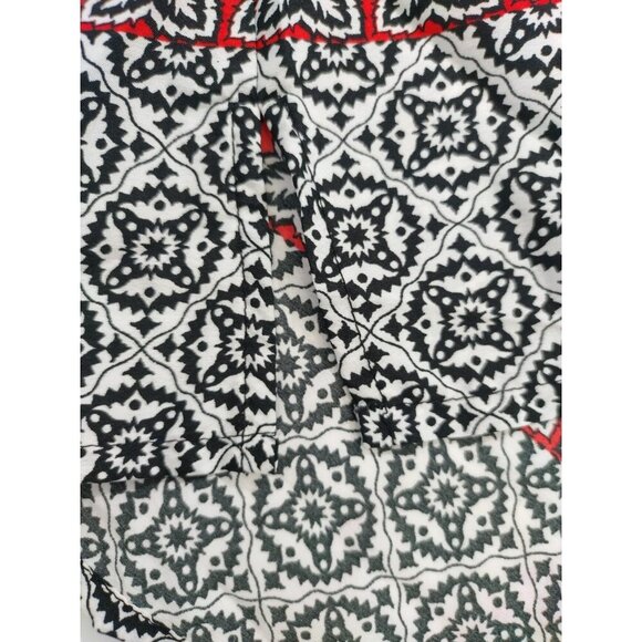 Anthea Femme women's tunic, black and white geometric print, red details size L - Picture 4 of 8